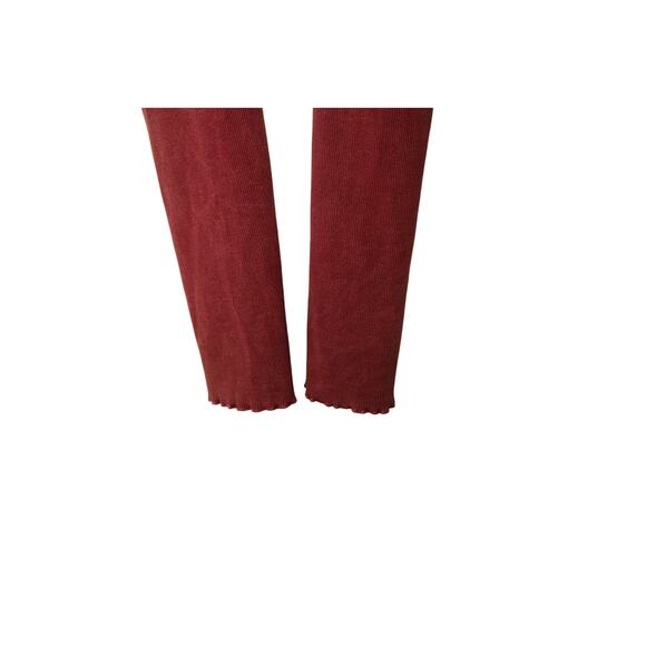 Free People Movement Ribbed Flare Leggings Mineral Wash Pink Small Lounge - Picture 7 of 14